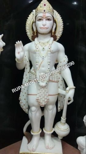 White Marble Hanuman Statue