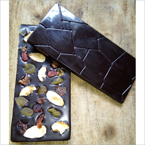 Handmade Dark Chocolate Bar - Solid Form, Customized Pack Size, Brown Color | Made From Imported Chocoa, Contains No Toxins, Dry Fruit Flavor
