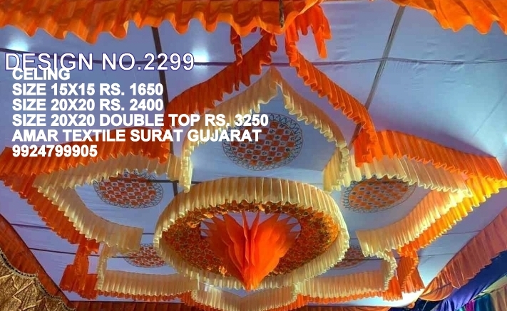 Decorative Function Ceiling - Fabric, 15x15 Foot | Bleached, Exceptionally Soft, Quick Dry, Stretchable, Warm, Washable, Embroidered, Dobby Style