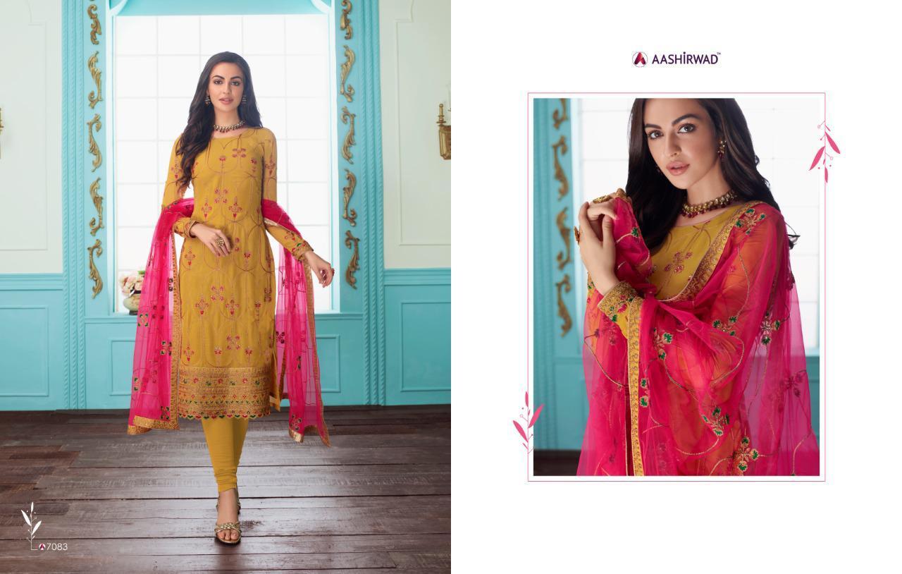 Red Aashirwad Style Work Salwar  Kameez