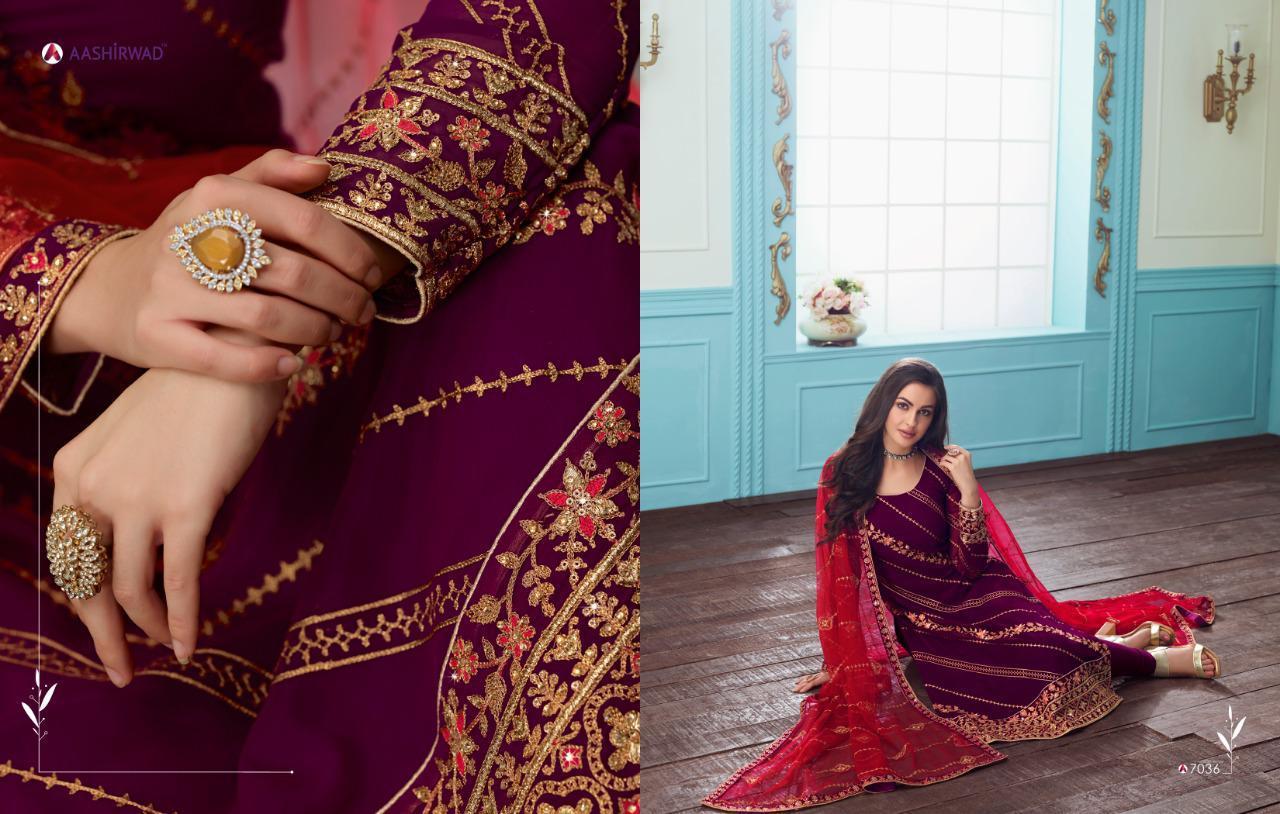 Red Aashirwad Style Work Salwar  Kameez