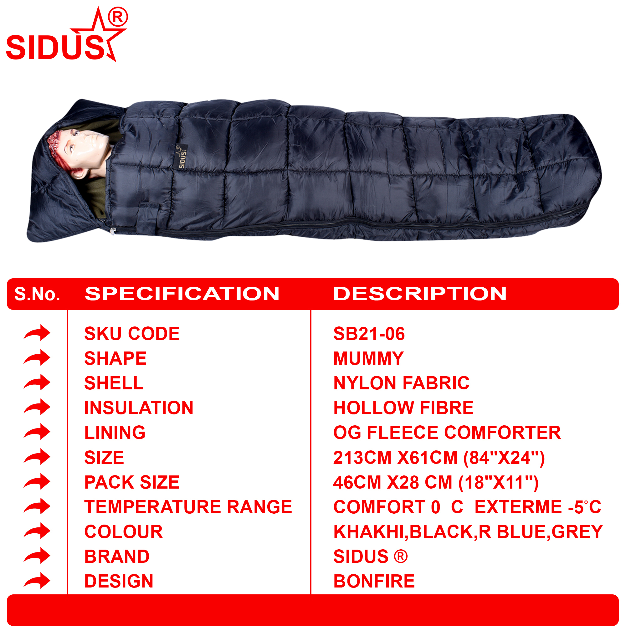 Olive Green Multiple Sleeping Bag