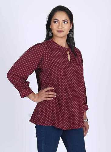 Printed American Polyester Top