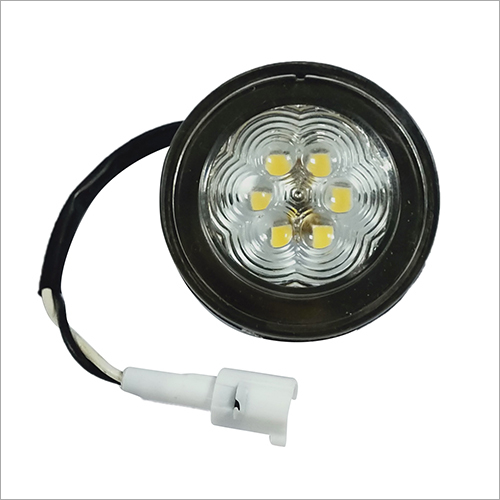 Front Position Round Light 6 LED (White) - Durable ABS, Compact Design, White Illumination | Long Service Life, Impact Resistant, Climate Enduring