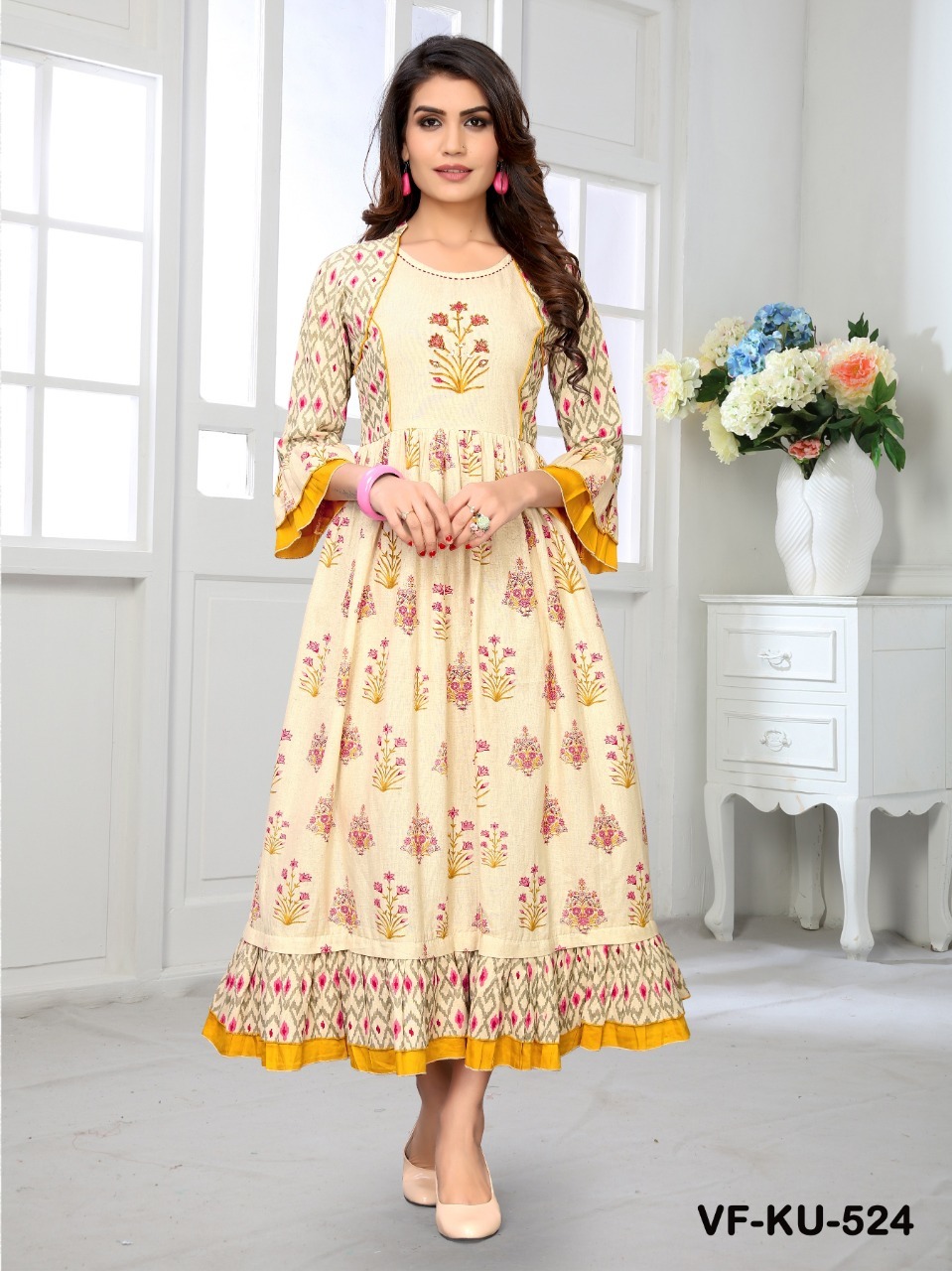 Dry Cleaning Flex Cotton Kurti
