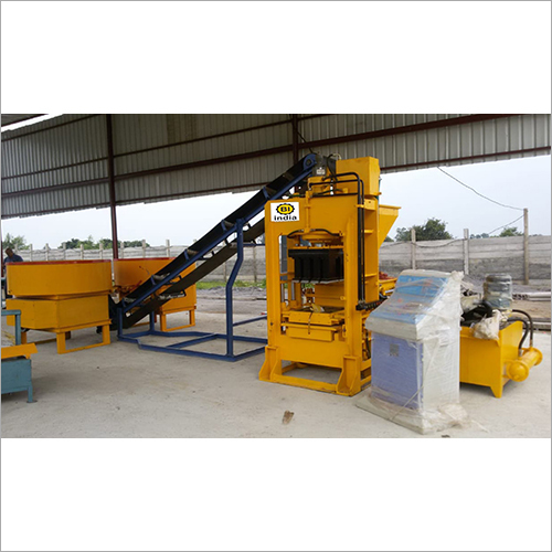 Yellow Automatic Brick Making Machine