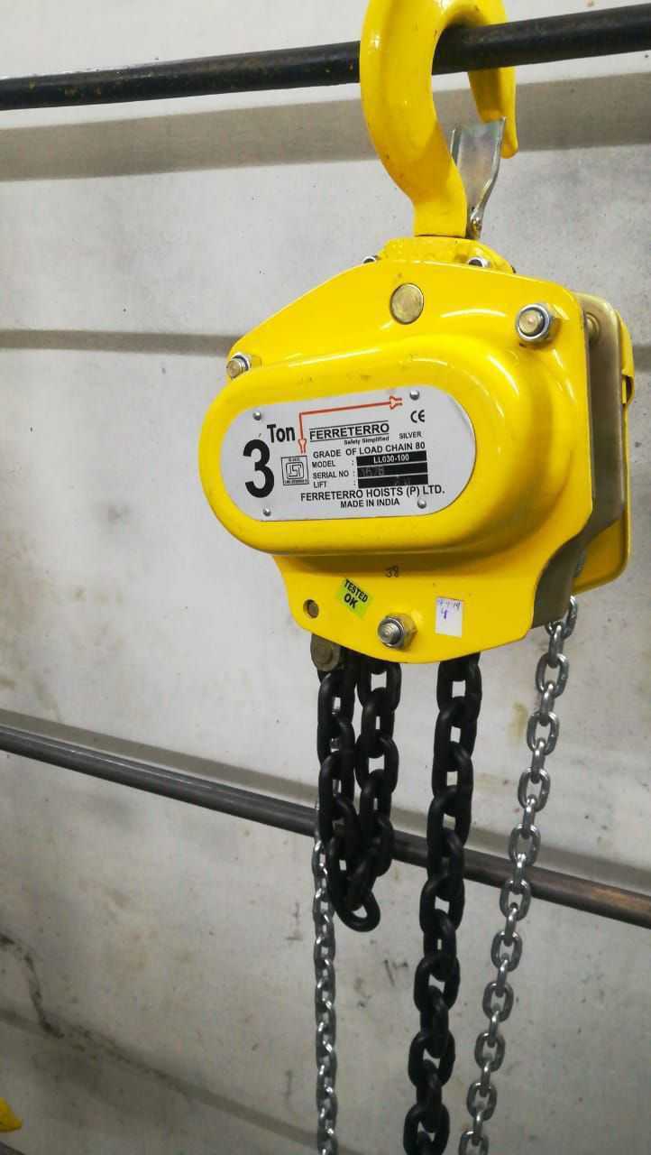 Chain Pulley Blocks Capacity: 2-3 Ton/day