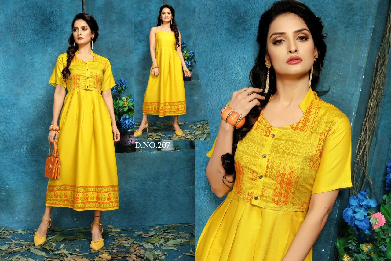Dry Cleaning Foil Print Kurti