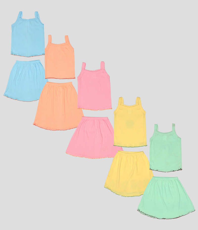 Girls Casual Gown Brief - Cotton, 0-6 Months, Solid With Prints | Anti-wrinkle, Breathable, Washable, Knitted, Traditional Style