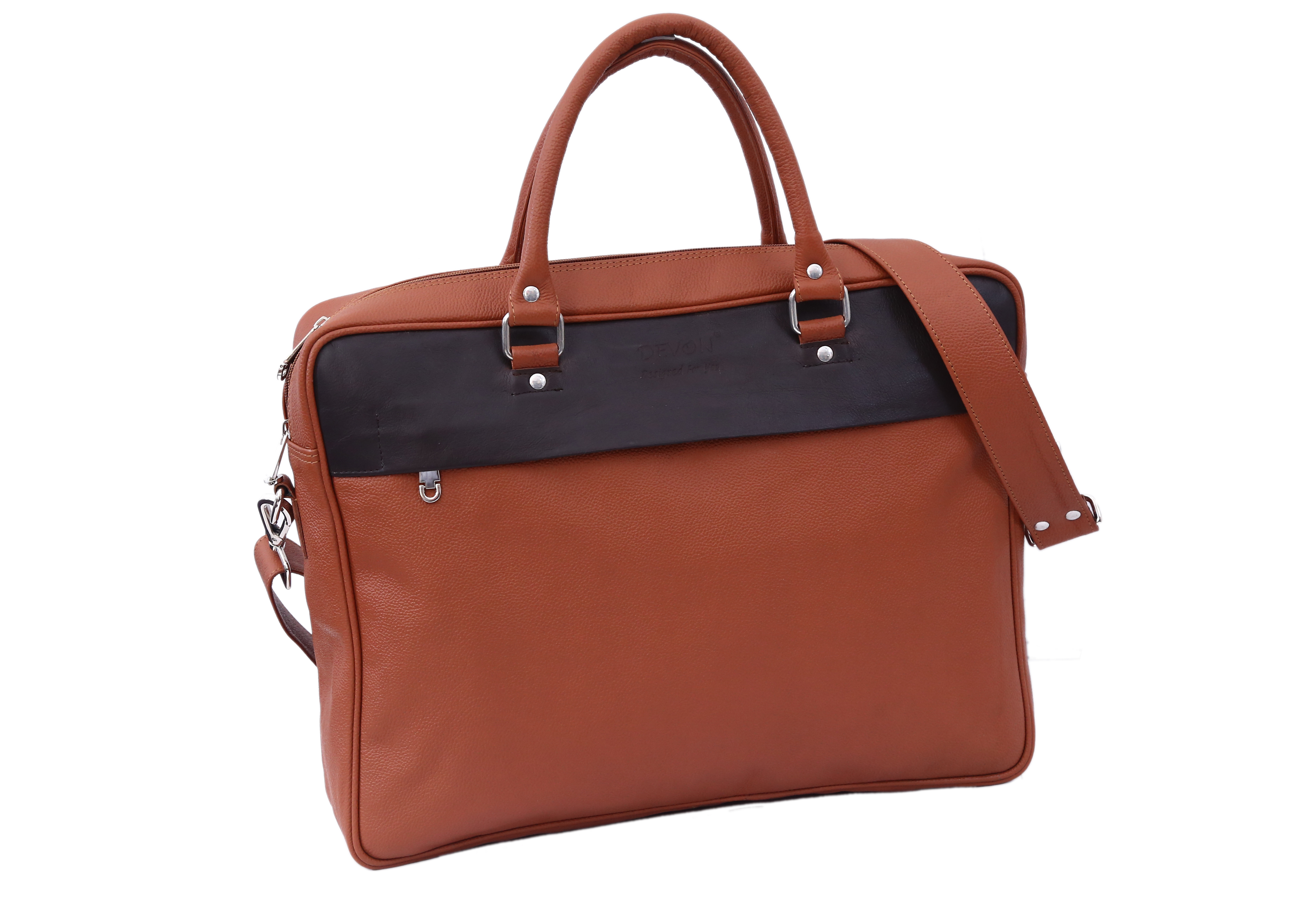 Brown Leather Laptop Bag Gender: Men