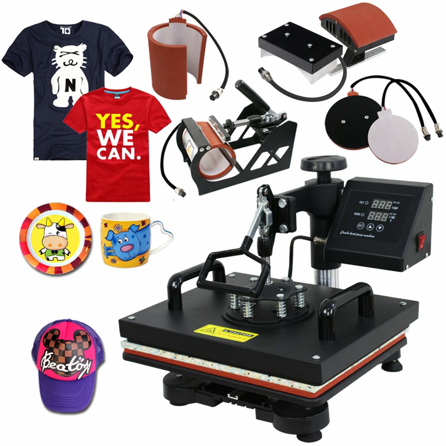 Heat Press Machine - Durable Design, 15x15 Inches , Adjustable Temperature Control