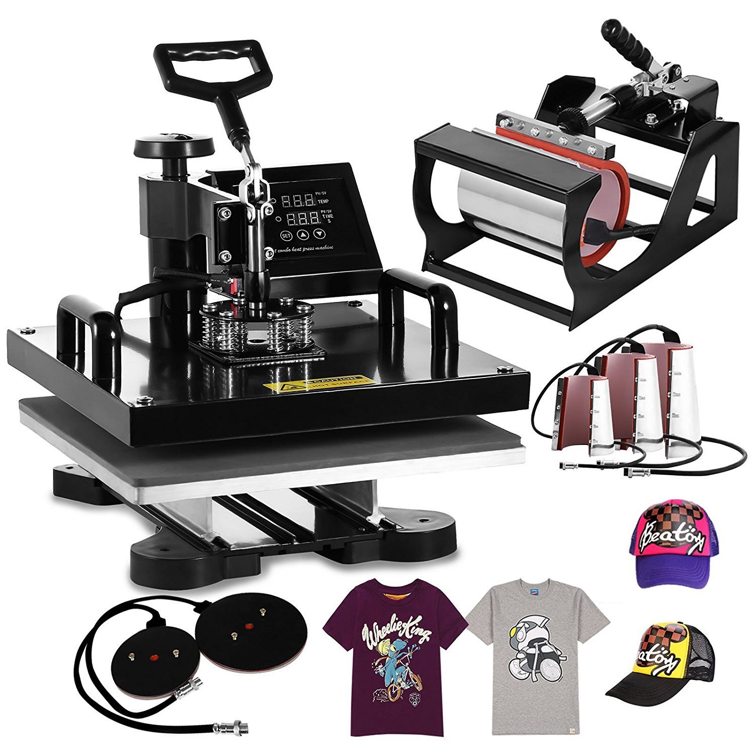 Heat Press Machine - Durable Design, 15x15 Inches , Adjustable Temperature Control