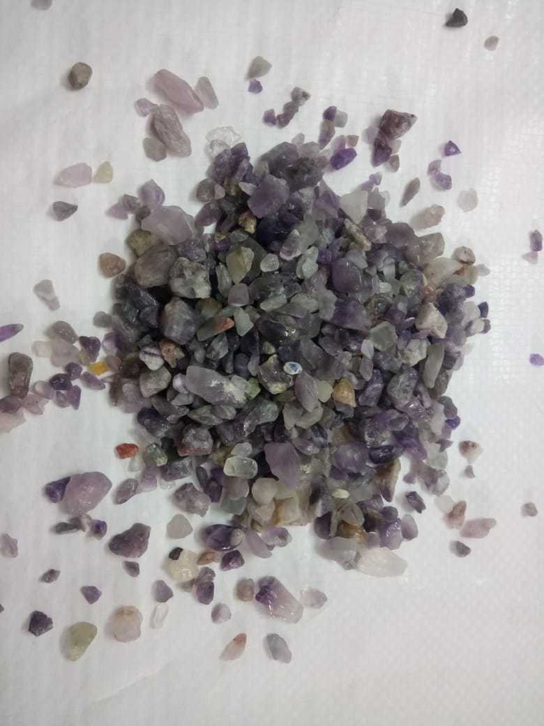 Amethyst Crystalline Healing High Polished 1-3 Mm And 3-8 Mm Small Gravel And Pebbles Solid Surface