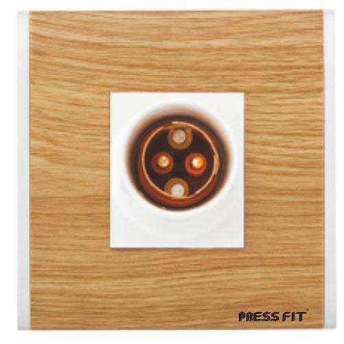 Pressfit Royal Lamp Batten Holder - Plastic, 20 Pieces, Teak Wood & Oak Wood Color | Safety Fixing Modular Design, Electric Power Source