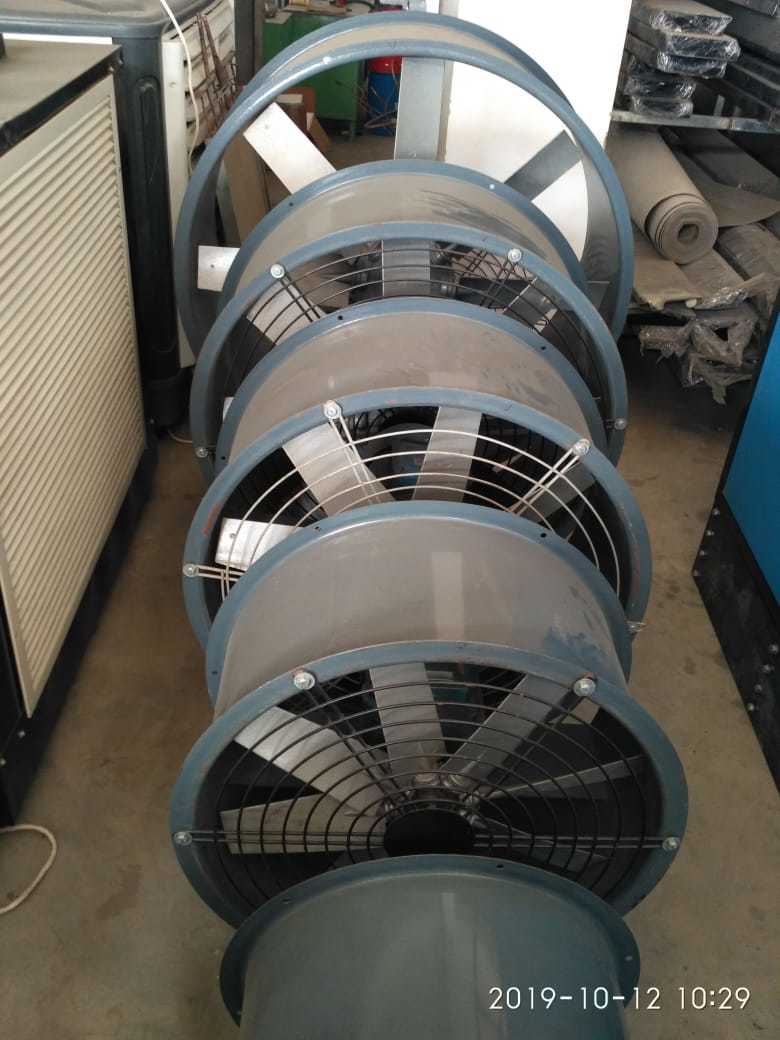 Axial Flow Fan - Metal, Off White Powder Coated | Direct Driven Type, H Class Insulation, 24 Month Warranty, Fire Rated 250a C, Inbuilt Foot Mounting