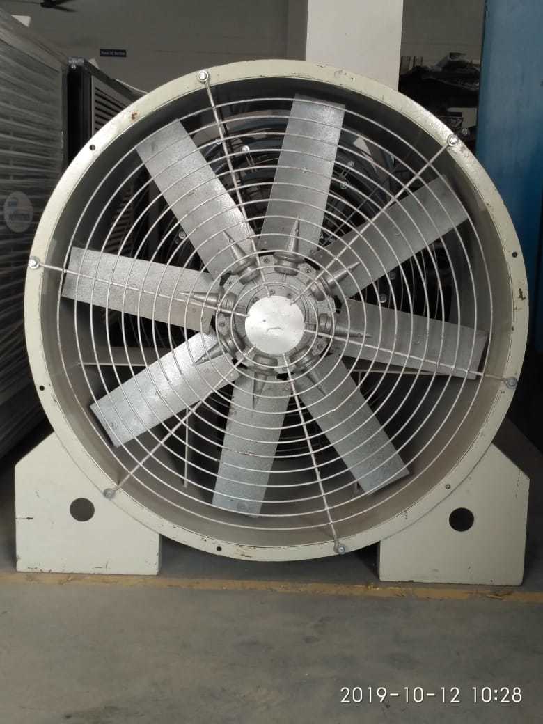 Axial Flow Fan - Metal, Off White Powder Coated | Direct Driven Type, H Class Insulation, 24 Month Warranty, Fire Rated 250a C, Inbuilt Foot Mounting