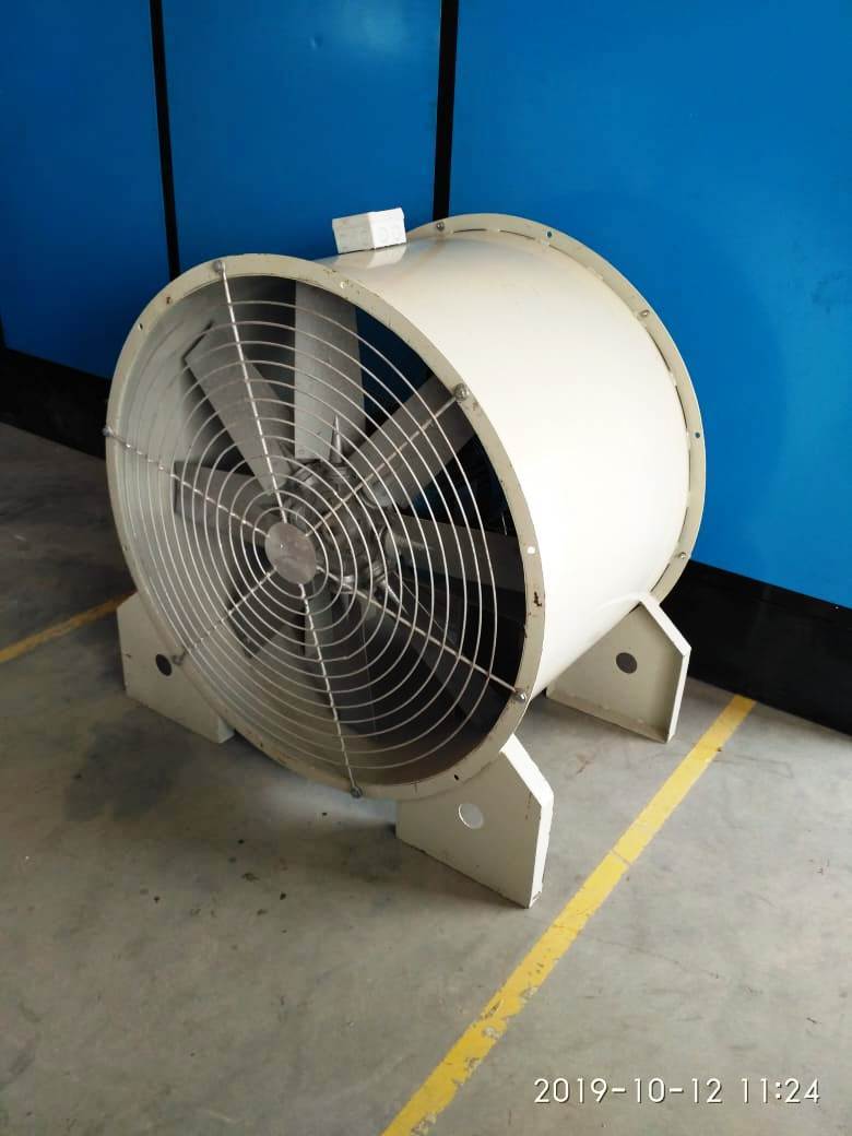 Axial Flow Fan - Metal, Off White Powder Coated | Direct Driven Type, H Class Insulation, 24 Month Warranty, Fire Rated 250a C, Inbuilt Foot Mounting