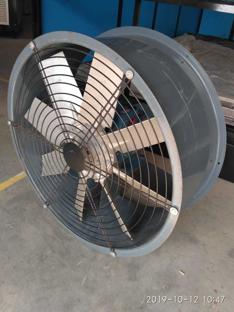 Axial Flow Fan - Metal, Off White Powder Coated | Direct Driven Type, H Class Insulation, 24 Month Warranty, Fire Rated 250a C, Inbuilt Foot Mounting