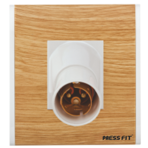 White Pressfit Royal Lamp Angle Batten Bulb Holder