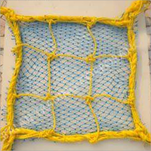 Polyester Safety Net - 10m X 5m, Yellow & Green Square Holes | Heavy-duty, Custom-made For Industrial Safety