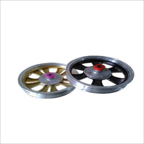 E Rickshaw Wheel Rim - Polished MS, 12-14 Inch Silver | Durable, Rust Resistant, Easy Installation