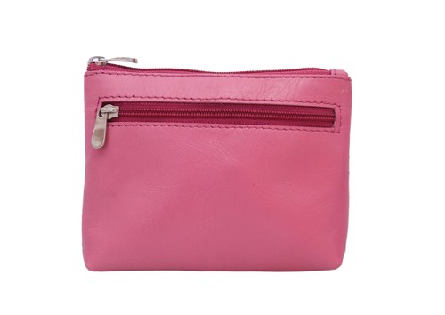 Pink Leather Small Wallet