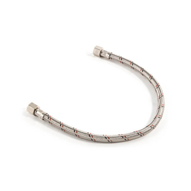Burner Hose Pipe - Stainless Steel, 1 Meter Length, 6mm Inner Diameter, Silver | 10 Bar Working Pressure, 0-100â°c Temperature Range