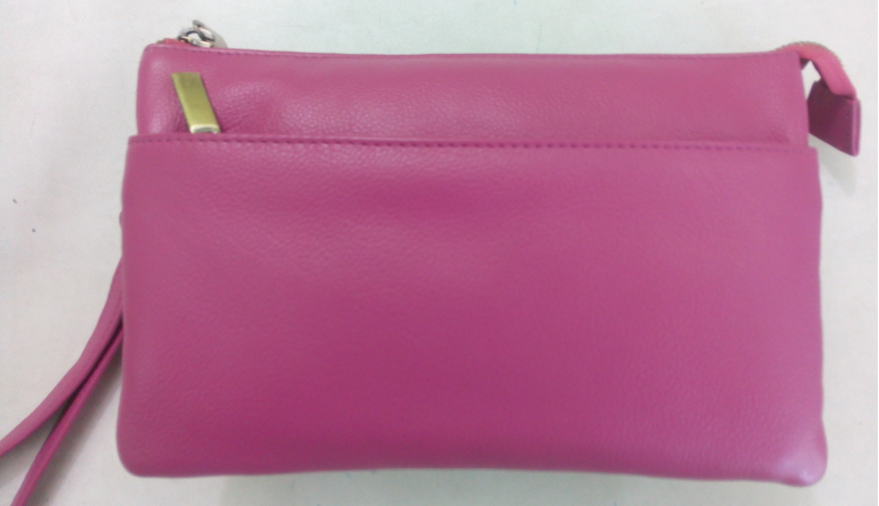Fuscia Leather Stylish Clutch Bag