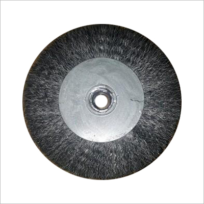 SS Circular Wire Buffing Brush - Carbon Steel, 16-20 Inch, Black | Circular Shape, Industrial Use, Bristle Length Up to 6 Inch