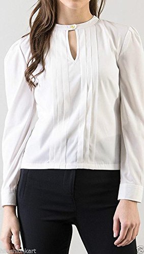 Girls Cotton Top - 3/4 Sleeves, Round Neck In Solid White | Best Quality Stitching And Finishing, Regular Fit For Casual Wear