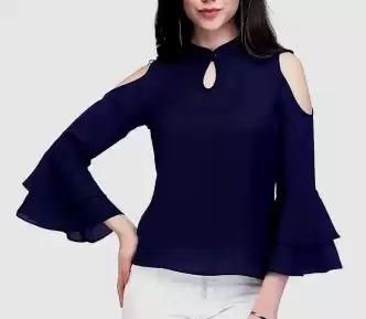 Girls Cotton Top - 3/4 Sleeves, Round Neck In Solid White | Best Quality Stitching And Finishing, Regular Fit For Casual Wear