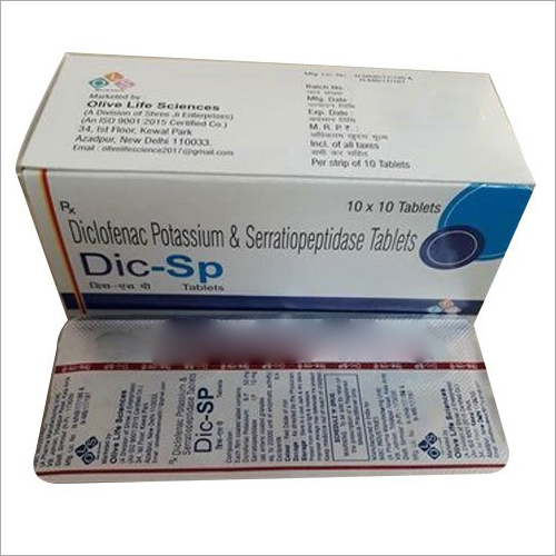 Diclofenac Potassium And Serratiopeptidase Tablets General Medicines