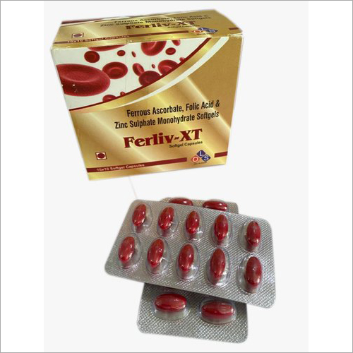 Ferrous Ascorbate And Folic Acid Softgel Capsules General Medicines