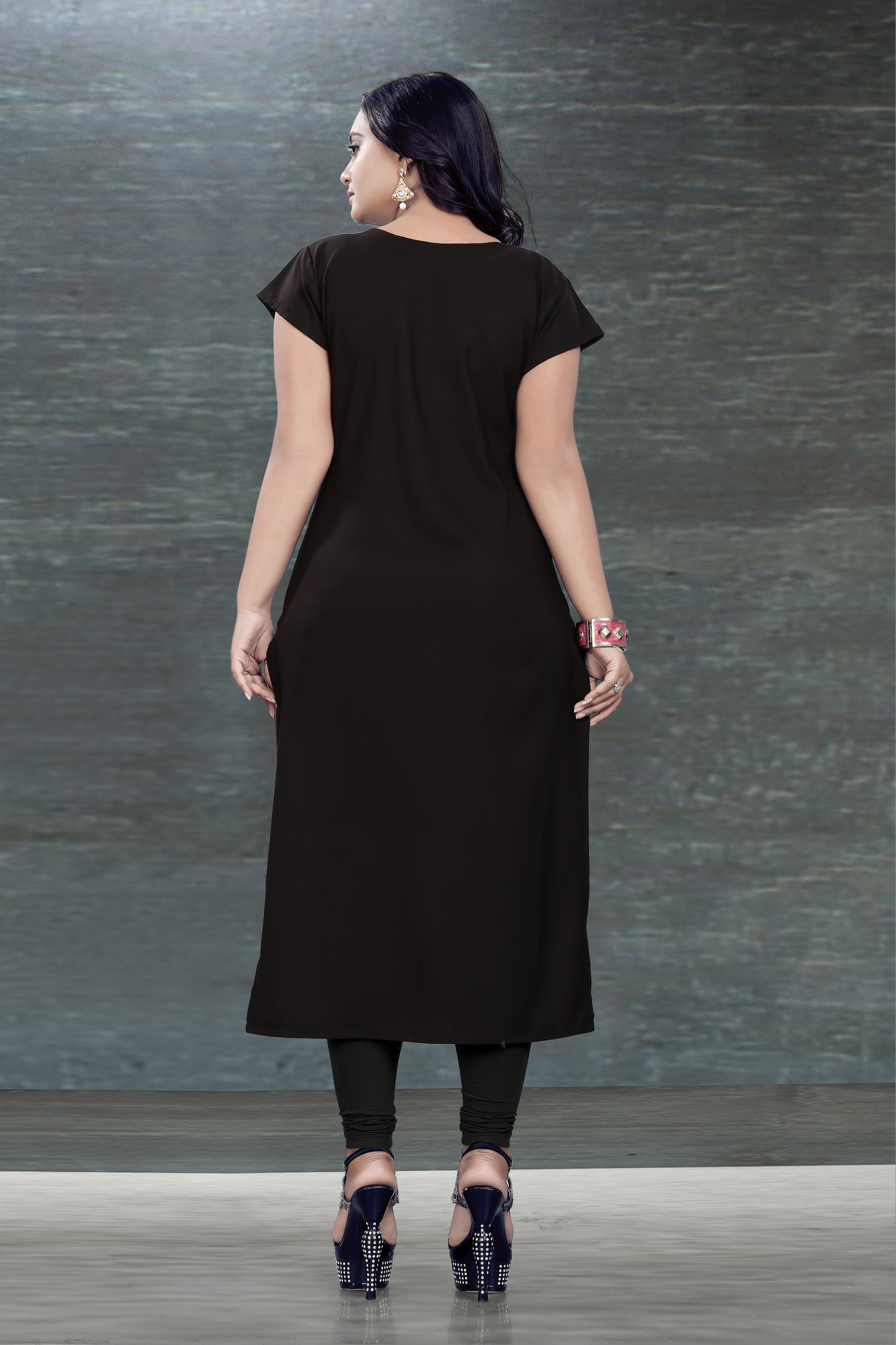 Crepe - American Crepe, Sizes M-3xl, Length Up To 46", Multicolor Printed Fabric, Washable, Casual & Formal Wear For Ladies