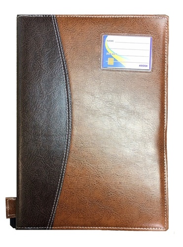 Leather Document Folder - Rexine Material, 10.75 x 15 Inches | Durable Build, Multiple Compartments for Organized Storage