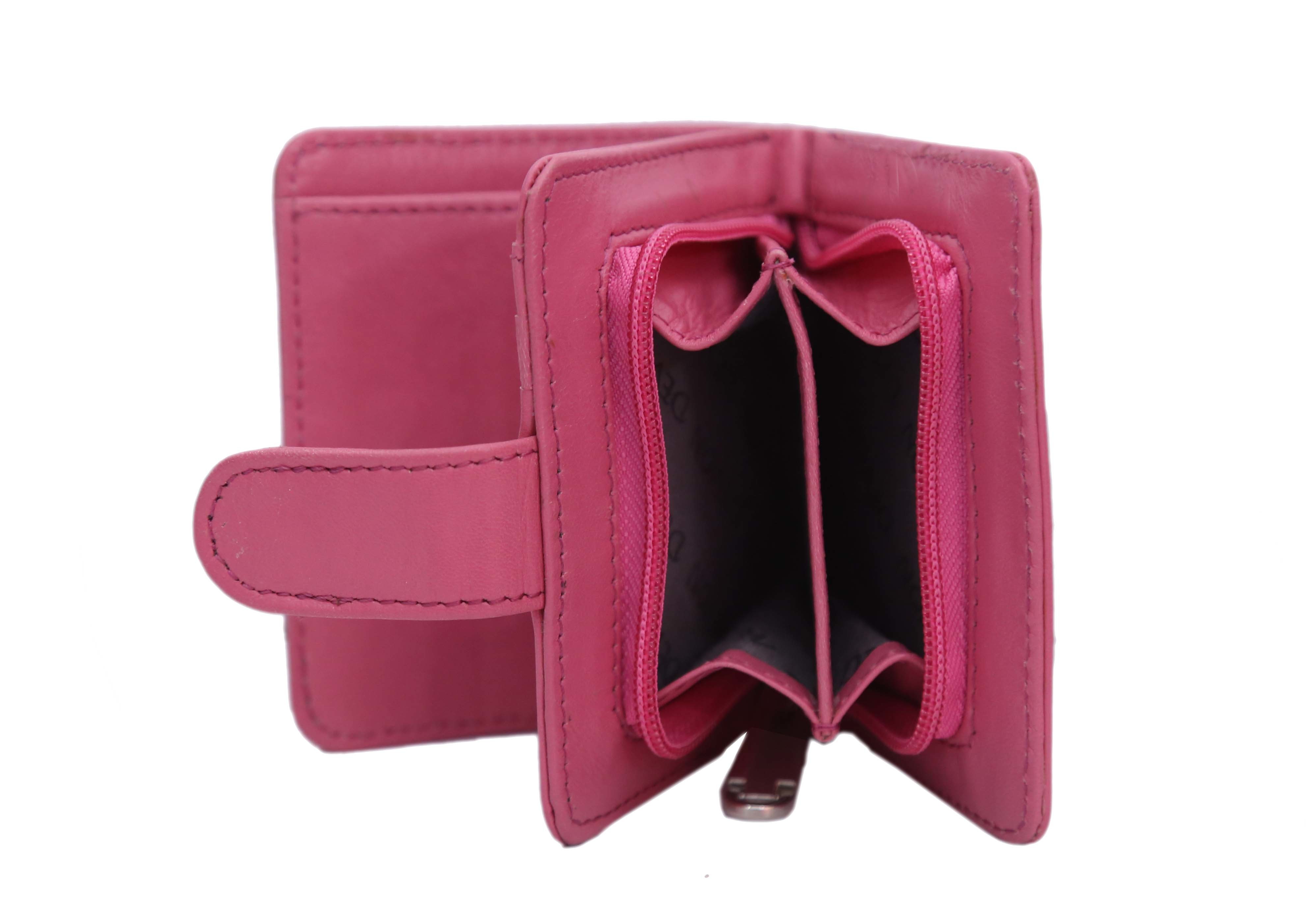 Pink Women Leather Small Wallet