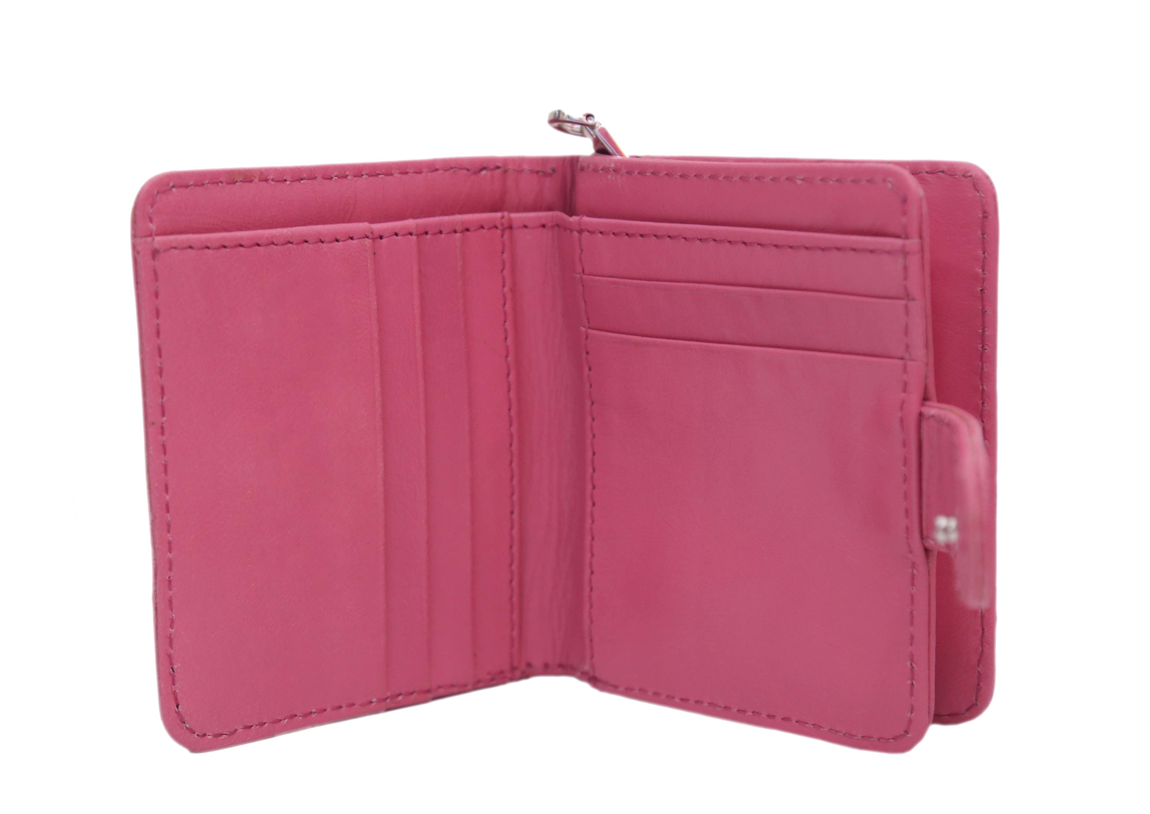 Pink Women Leather Small Wallet