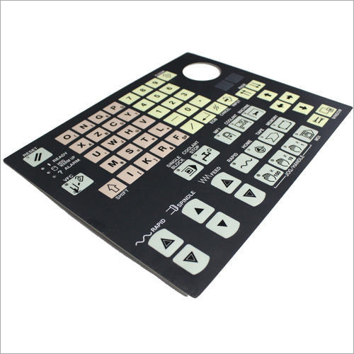 Button Graphic Overlay - Polycarbonate, Customized Size, Square Shape, Available Colors: Dark Grey, Green, Pink, Yellow | Ideal For User Guidance And Promotion