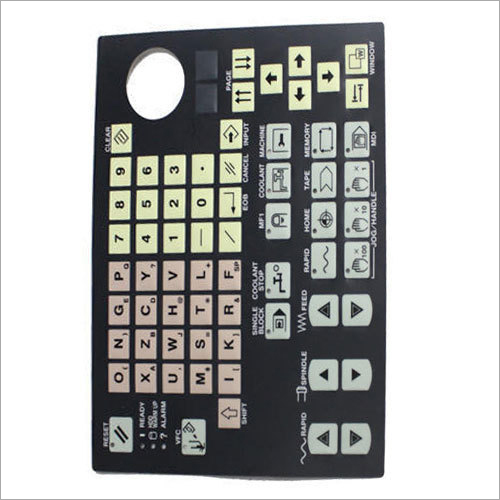 Button Graphic Overlay - Polycarbonate, Customized Size, Square Shape, Available Colors: Dark Grey, Green, Pink, Yellow | Ideal For User Guidance And Promotion