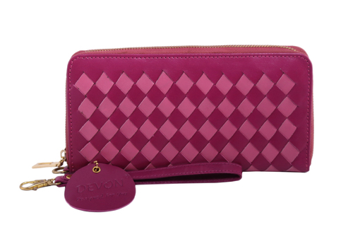 Pink Ladies Zip Around Wallet