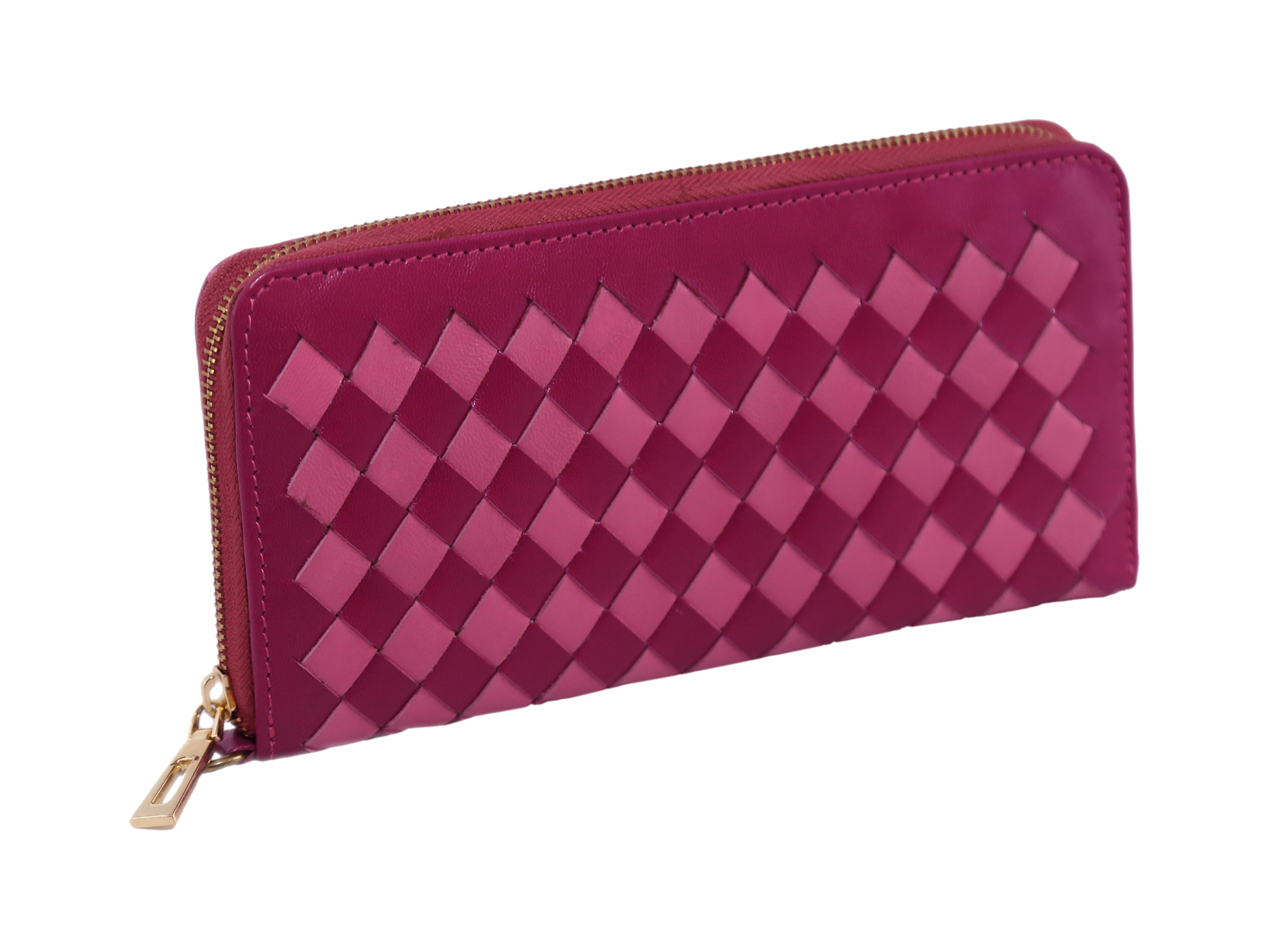Pink Ladies Zip Around Wallet