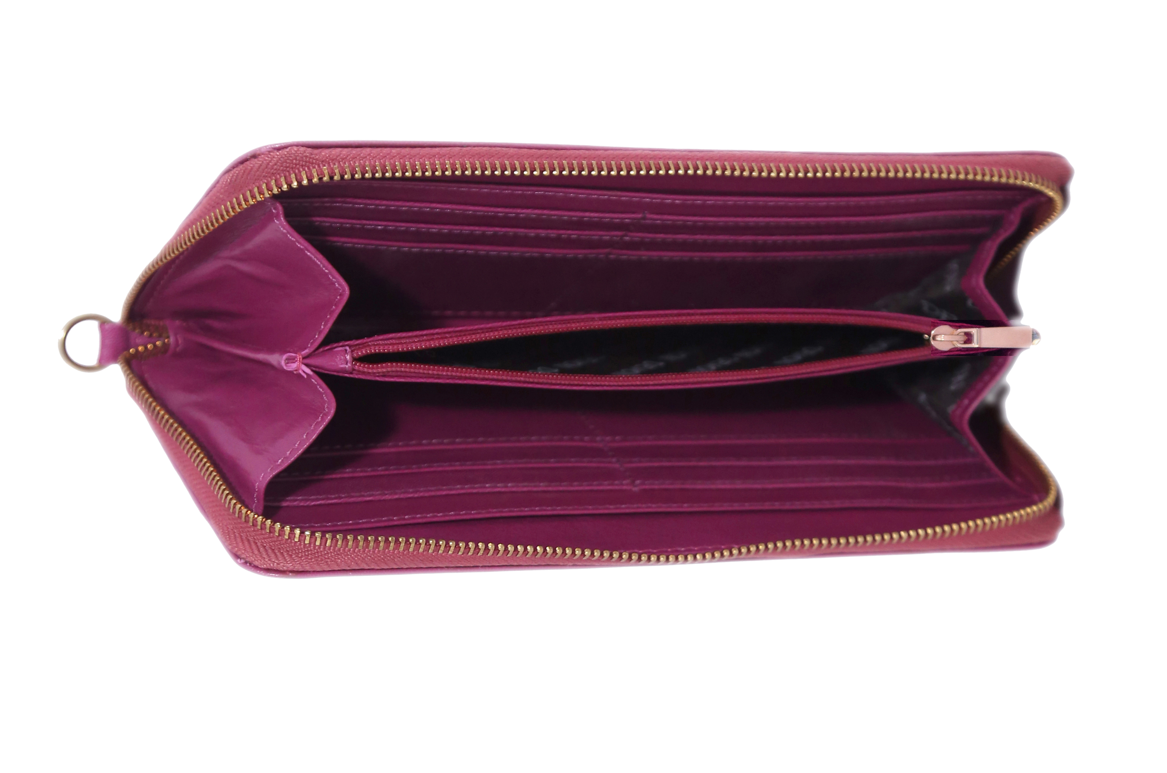 Pink Ladies Zip Around Wallet