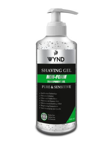 Shaving Gel - 500ml, For Sensitive Skin, Reduces Friction & Razor Burn