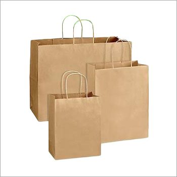 ब्राउन प्लेन शॉपिंग पेपर बैग