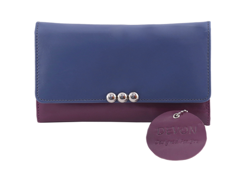 Ladies Flap Closure Wallet - Leather, Multi-Compartment Design | Elegant, Soft Touch, Handcrafted Craftsmanship
