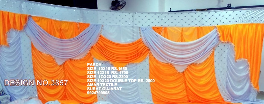 Wedding Parda Design - Fabric 12x15 Foot, All Colors | Bleached, Exceptionally Soft, Quick Dry, Stretchable, Warm, Washable, Embroidered & Mesh Patterns