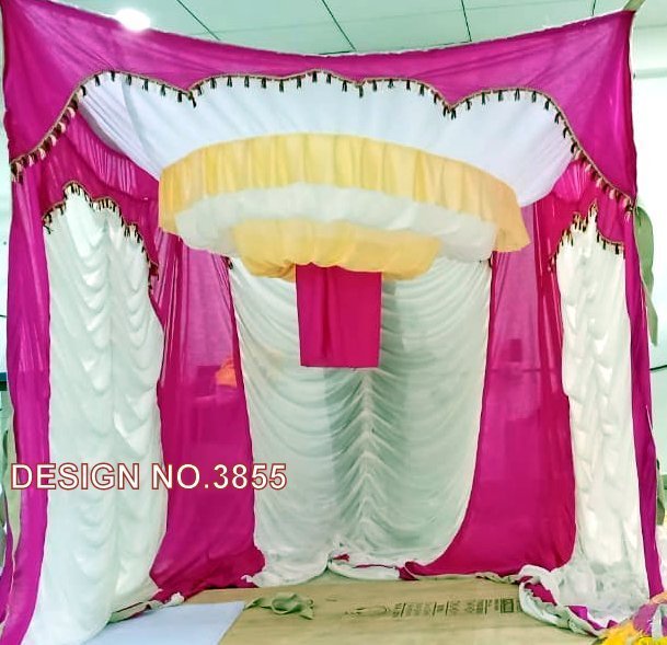 Wedding Parda Design - Fabric 12x15 Foot, All Colors | Bleached, Exceptionally Soft, Quick Dry, Stretchable, Warm, Washable, Embroidered & Mesh Patterns