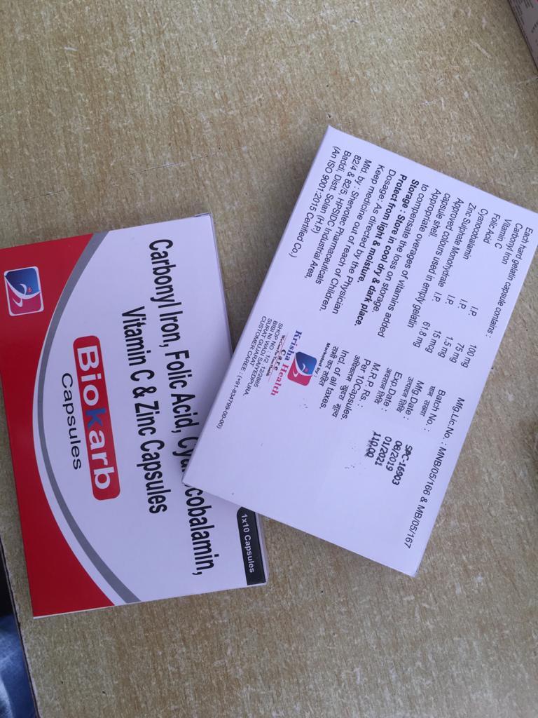 Biokarb Capsules General Medicines