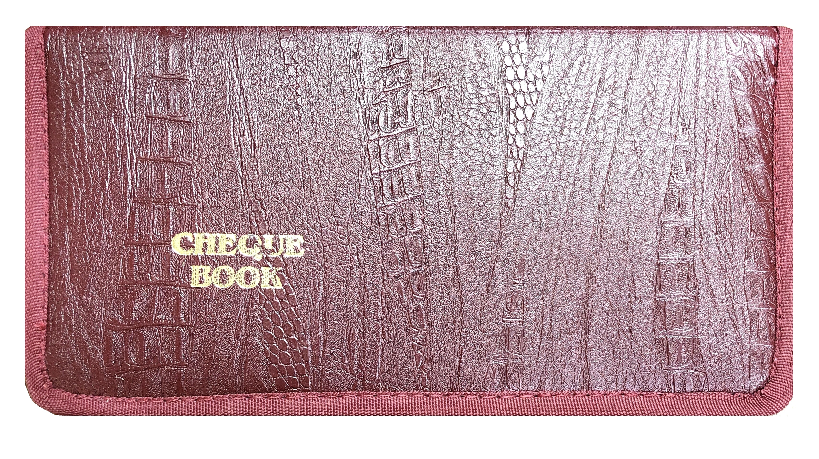 Cheque Book Holder - Rexine & Lamina, 5.25 X 10.25 Inches | Ultra Slim Design To Store Cheque Books, Cards & Pen Slot