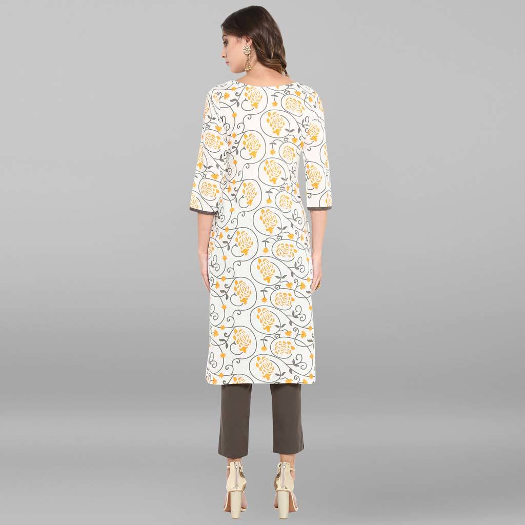 White Pure Cotton Kurta